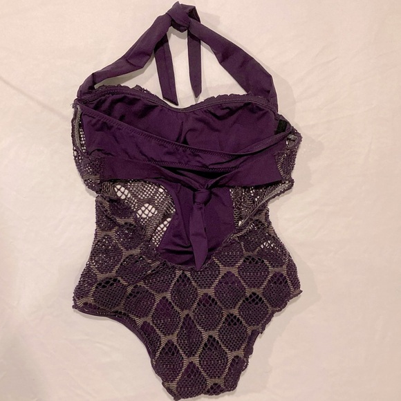 BECCA medium swimsuit in plum and gold accents - Picture 2 of 2